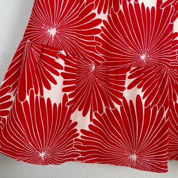 J Crew Womens Small Floral Print Flutter Dress Keyhole Front Sleeveless - Picture 5 of 10